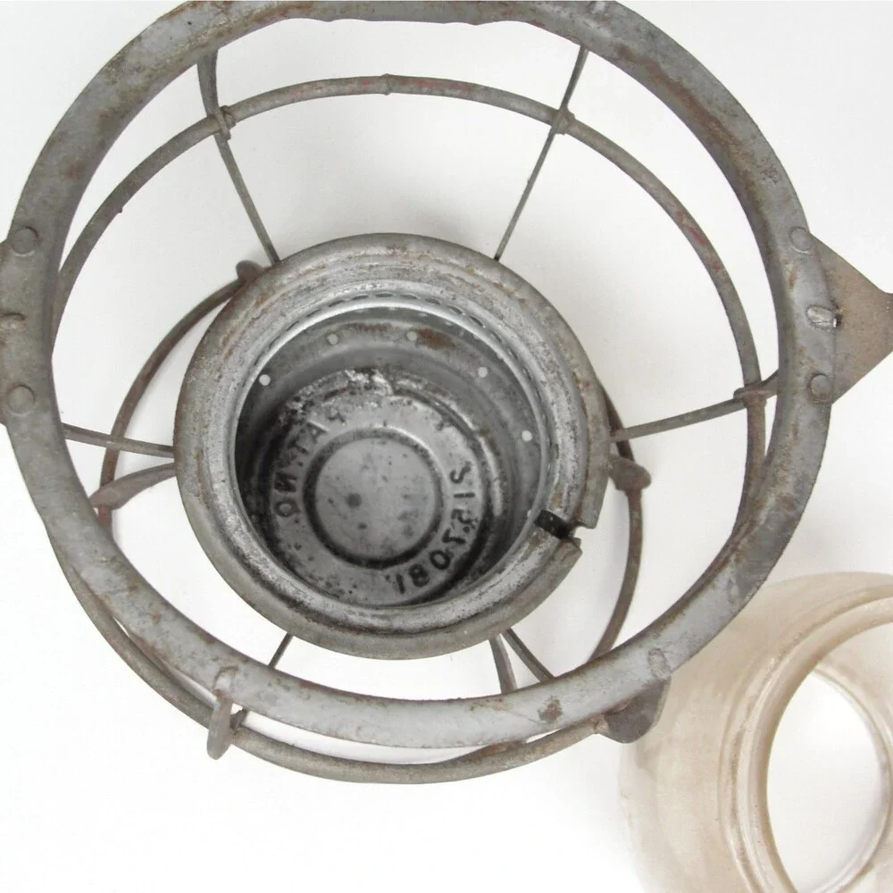 Vintage Dressel Arlington NJ Railroad Lantern NYCS New York Central Clear Globe